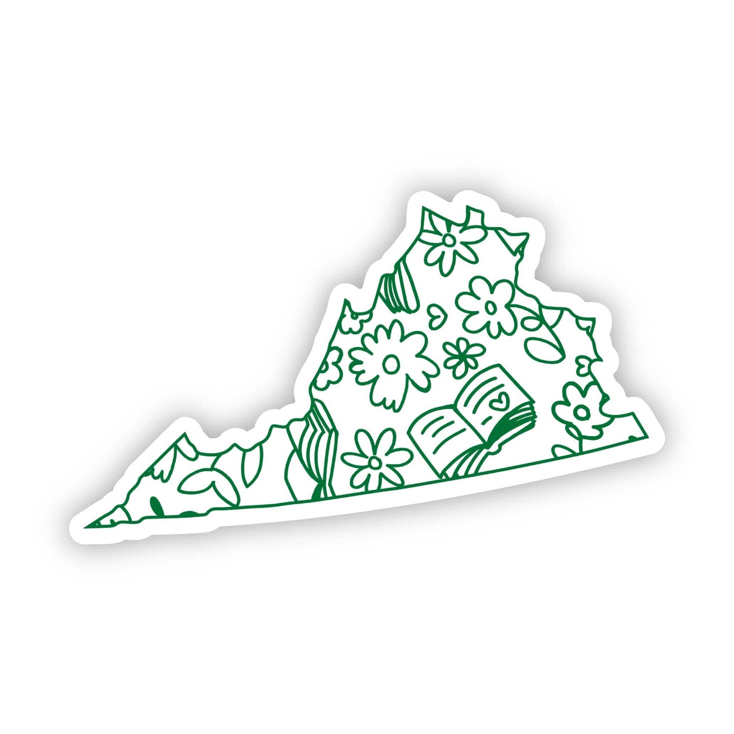 Virginia Bookish Pattern Sticker