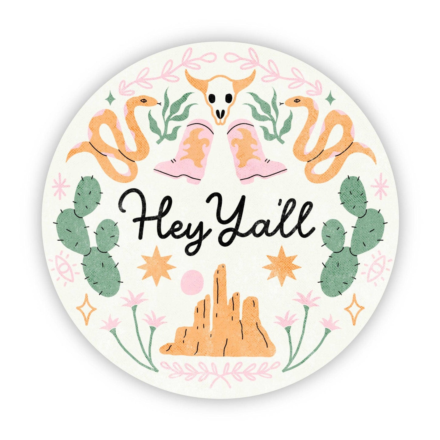 Hey Y'all Sticker