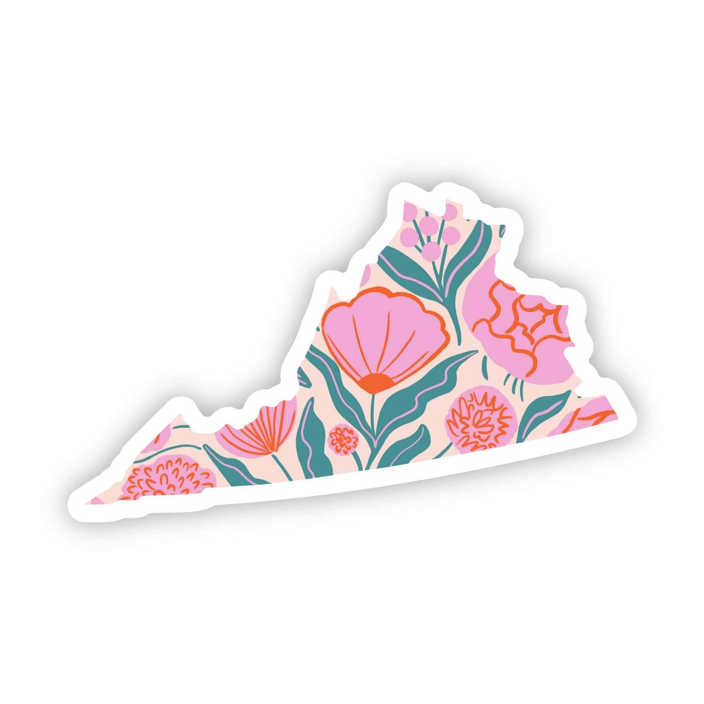 Virginia Foral Sticker
