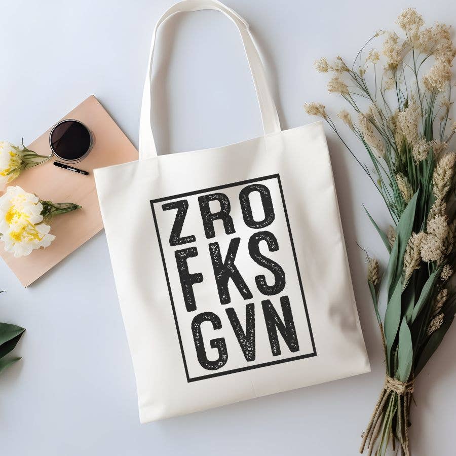 Zero F*cks Given Canvas Tote Bag