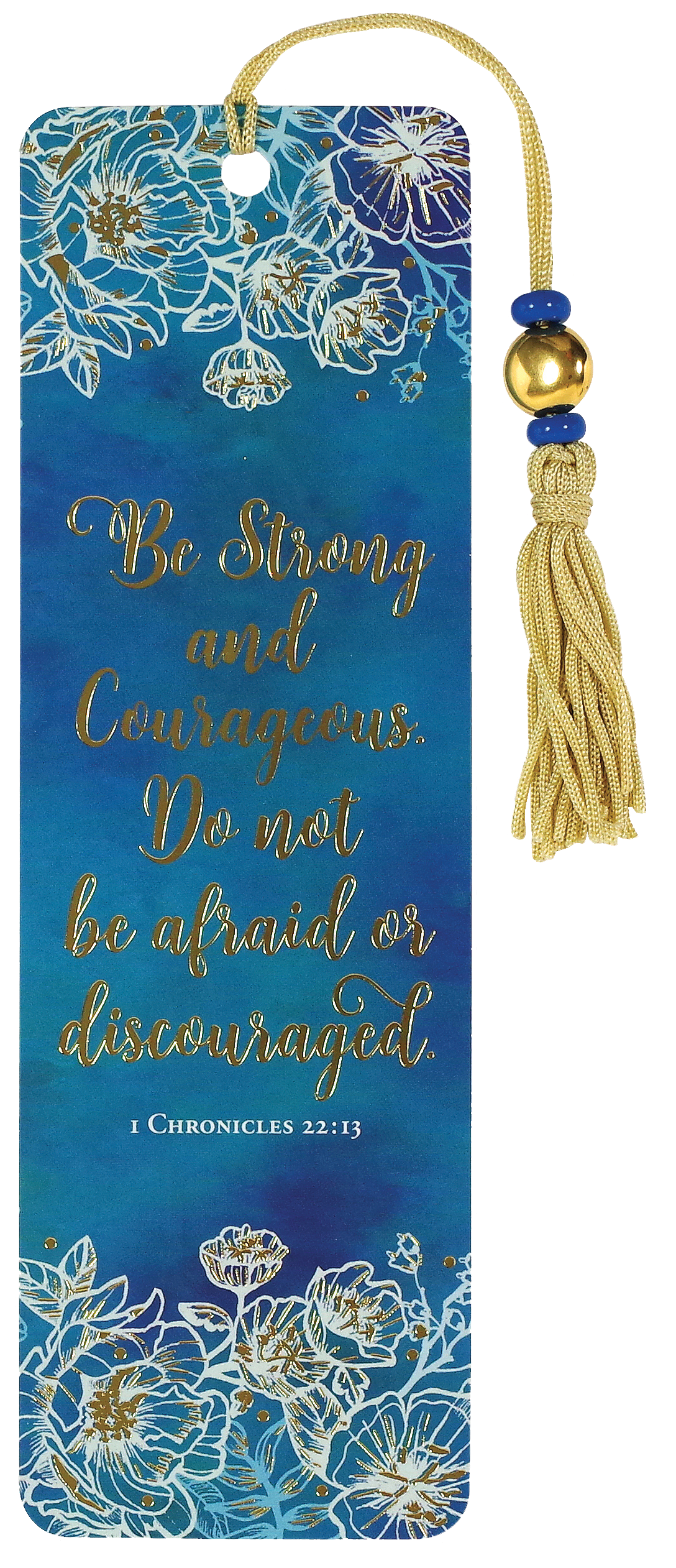 Be Strong and Courageous Beaded Bookmark
