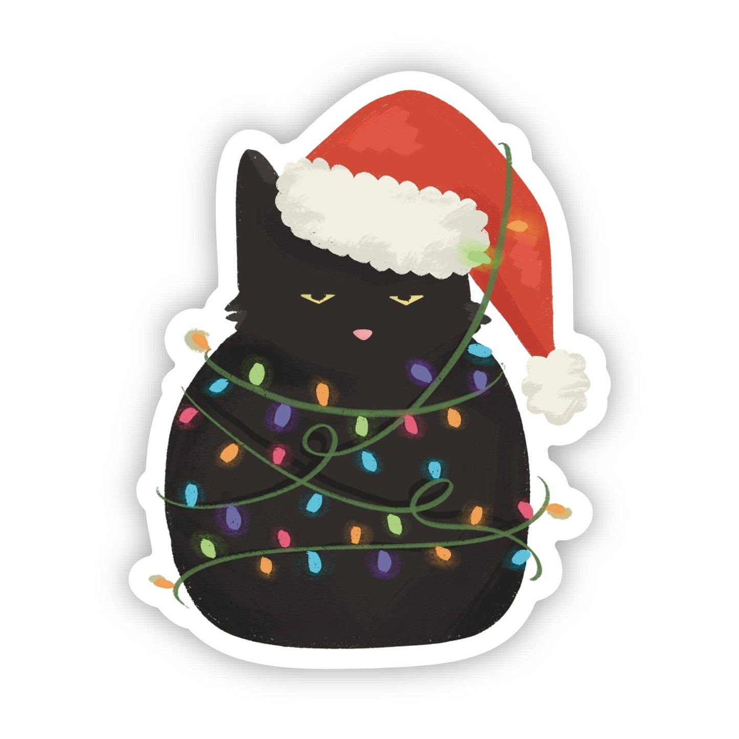 Cat In Christmas Lights Sticker