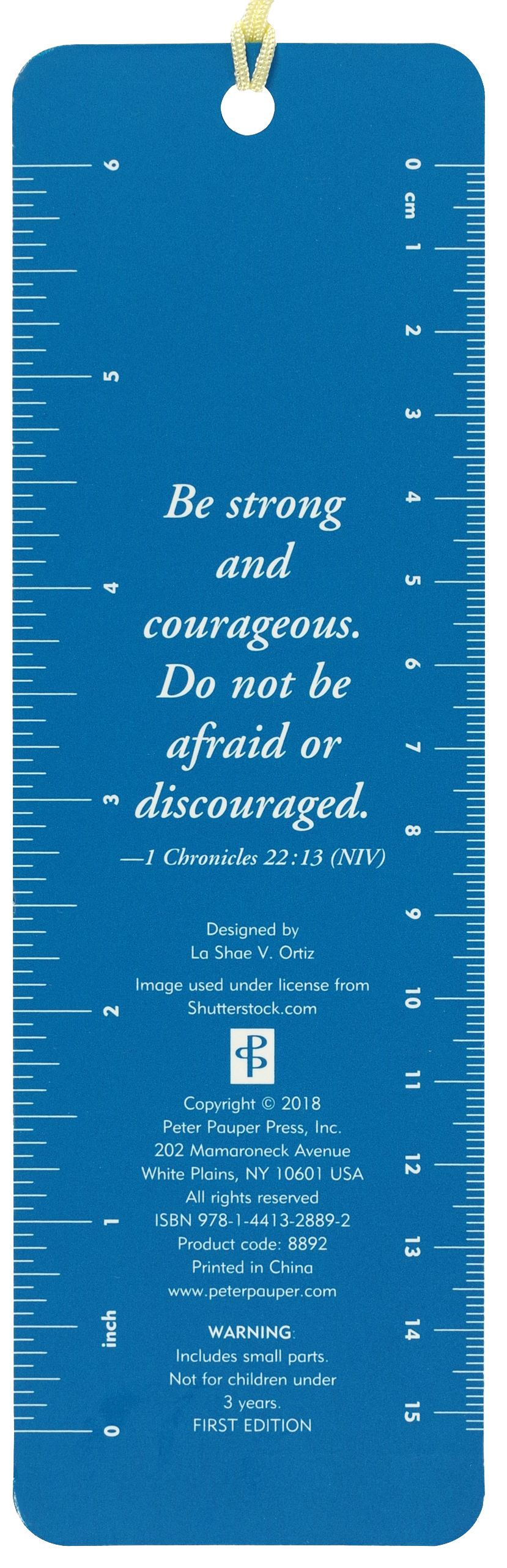 Be Strong & Courageous Beaded Bookmark