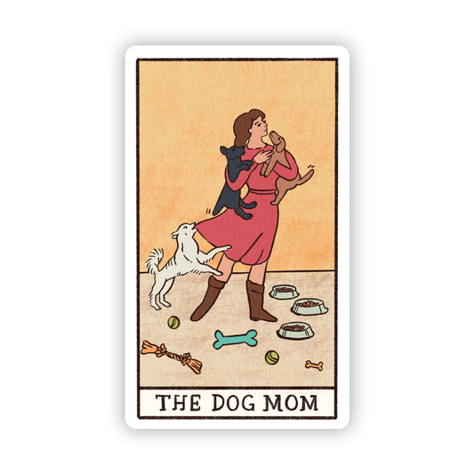 The Dog Mom Tarot Card Sticker