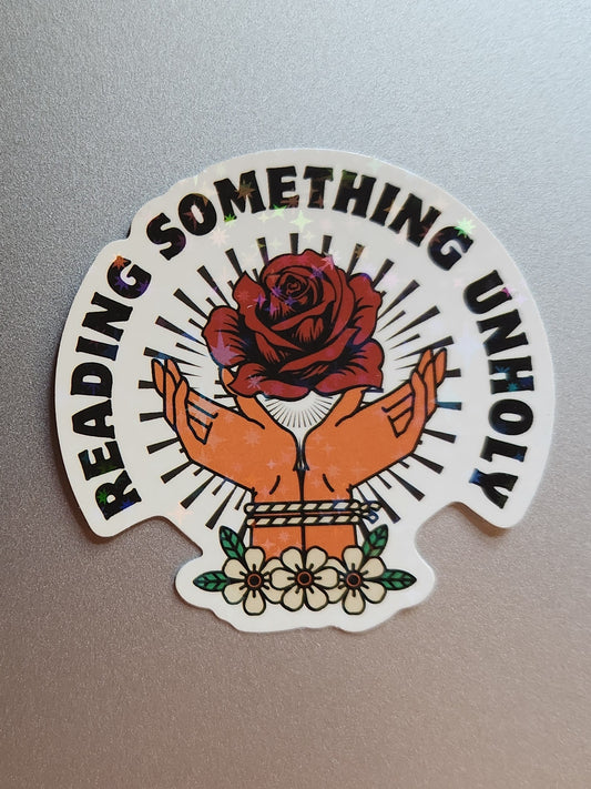 Reading Something Unholy Sticker